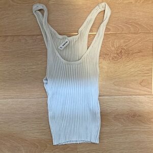 White Kotn crop tank